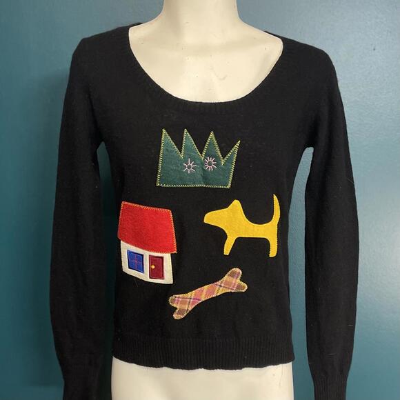 b+ab 100% Lambswool Knit Sweater with Embellishments - Picture 2 of 3